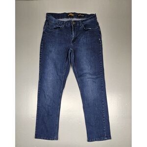 Rugby University Jeans Mens 32x36. Blue Stretch Straight Leg Distressed Denim‎